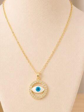 Evil Eye gold necklace